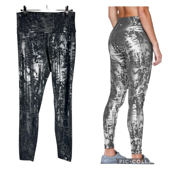 Lululemon Wunder Under Hi-Rise Tight Crinkle Heather Brindle High Shine Foil 28" - Picture 1 of 15